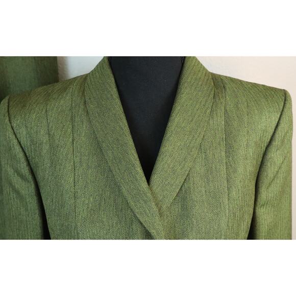 NWT Le Suit Green Pant Suit Bootcut Wide Leg Corporate Business Work 12 Y2K - Picture 5 of 10